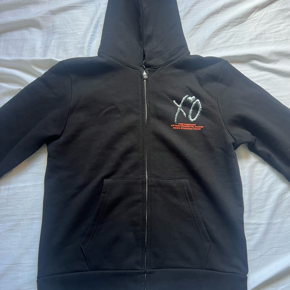 WEEKND MERCH After Hours Til Dawn Black Graphic Zip Up